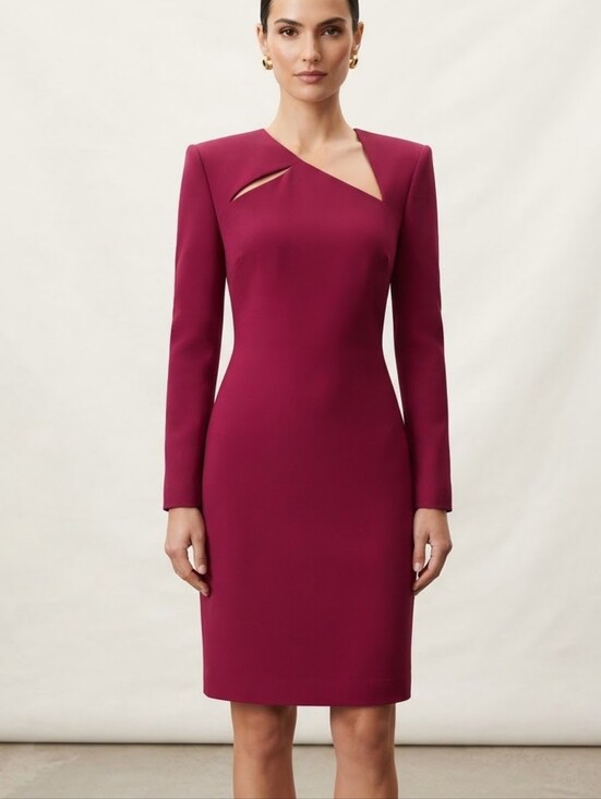 Alice + Olivia Dresses & Skirts - Alice + Olivia Scottie Cut Out Dress | Bordeaux | Size 6 | NWT